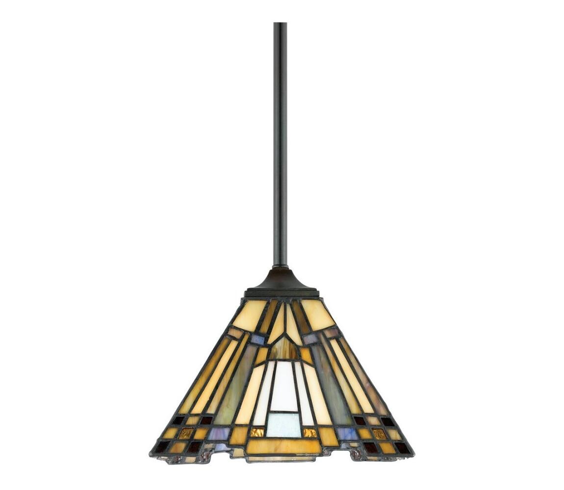 Elstead QZ-INGLENOOK-MP - Lustr na tyči Tiffany INGLENOOK 1xE27/100W/230V QZ-INGLENOOK-MP