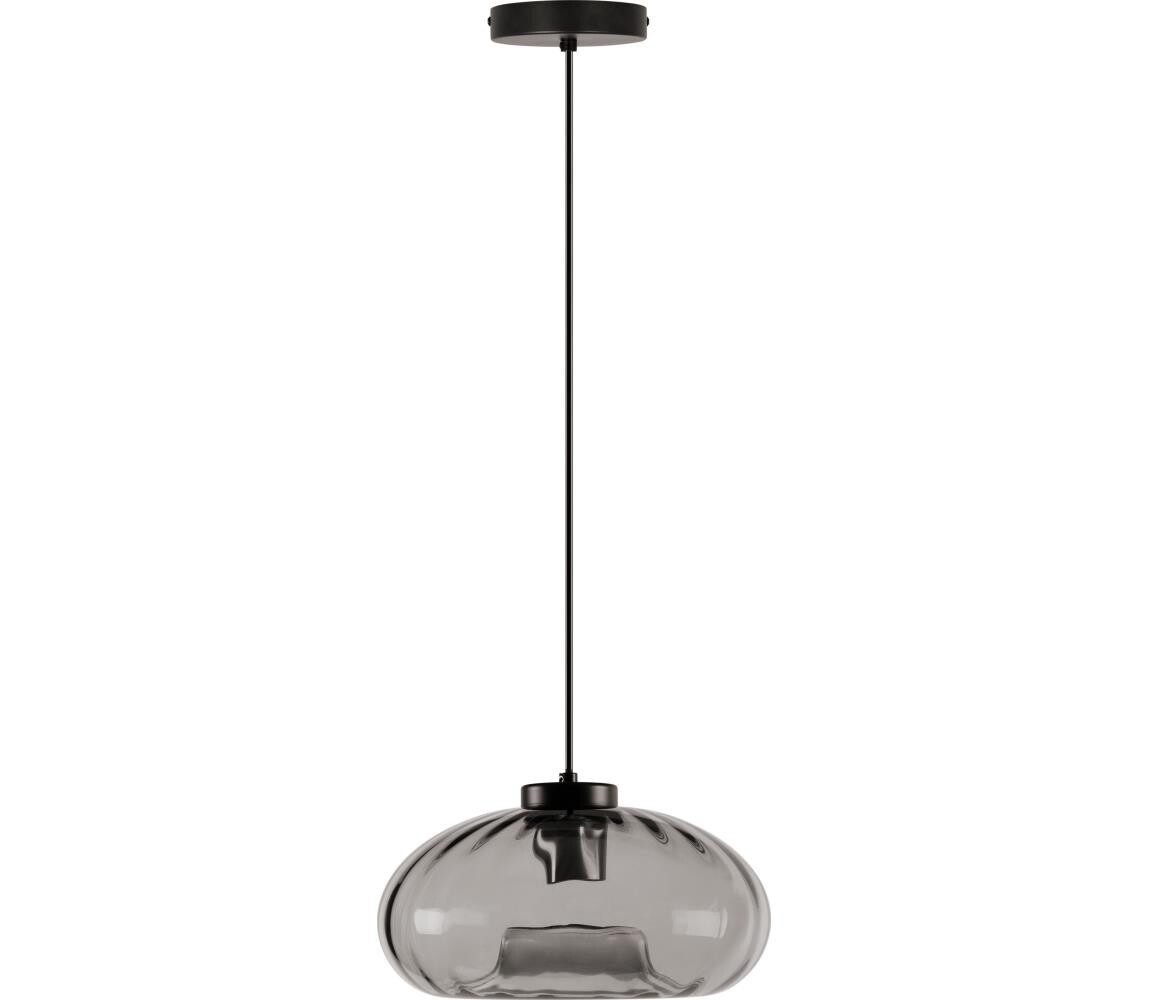 Osram - Lustr na lanku DECOR SMOKE 1xE27/12W/230V pr. 28 cm černá/kouřová šedá 4058075850002