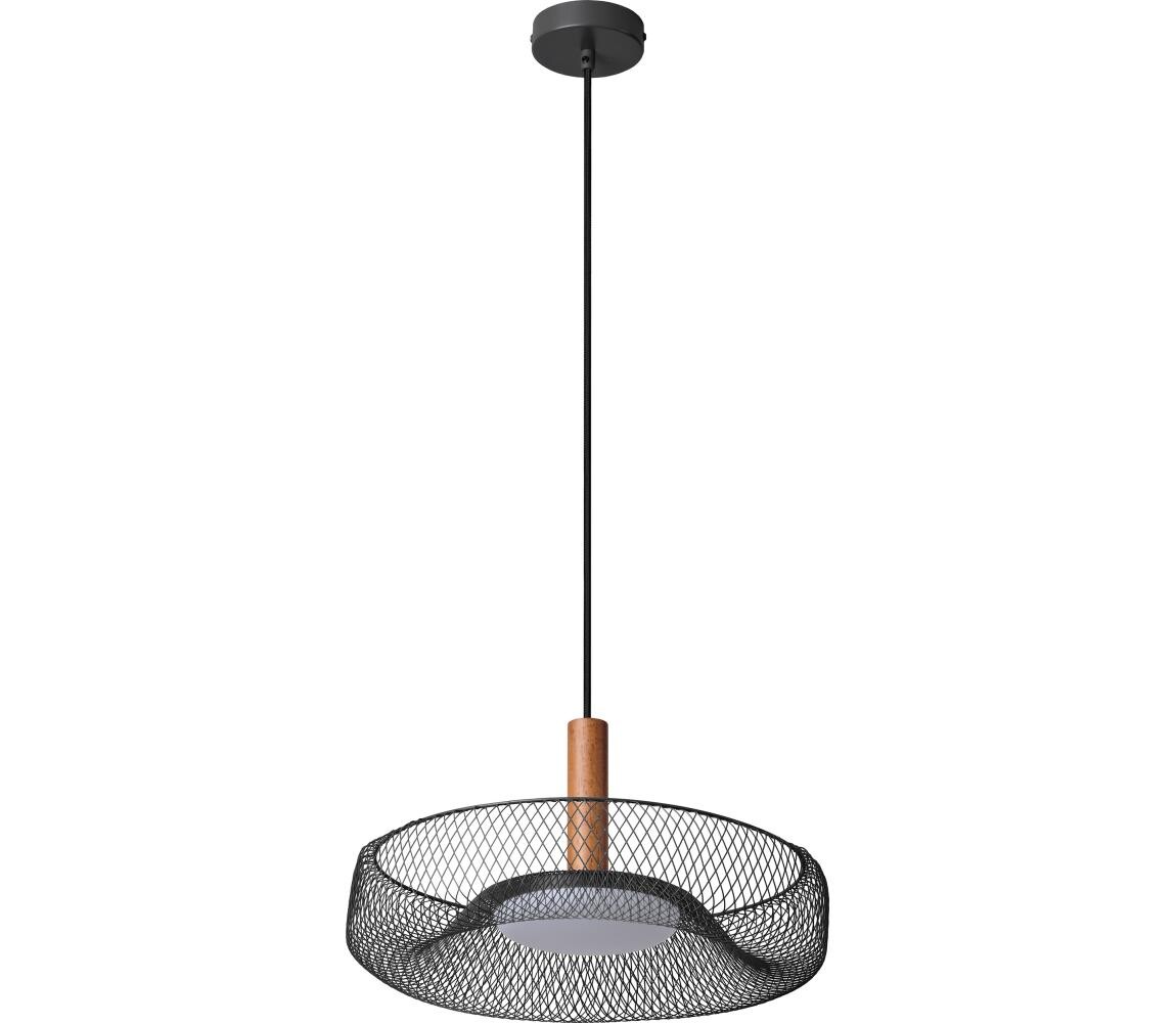 Osram - LED Lustr na lanku DECOR MESH LED/18,5W/230V pr. 40 cm černá/kaučukovník 4058075847422