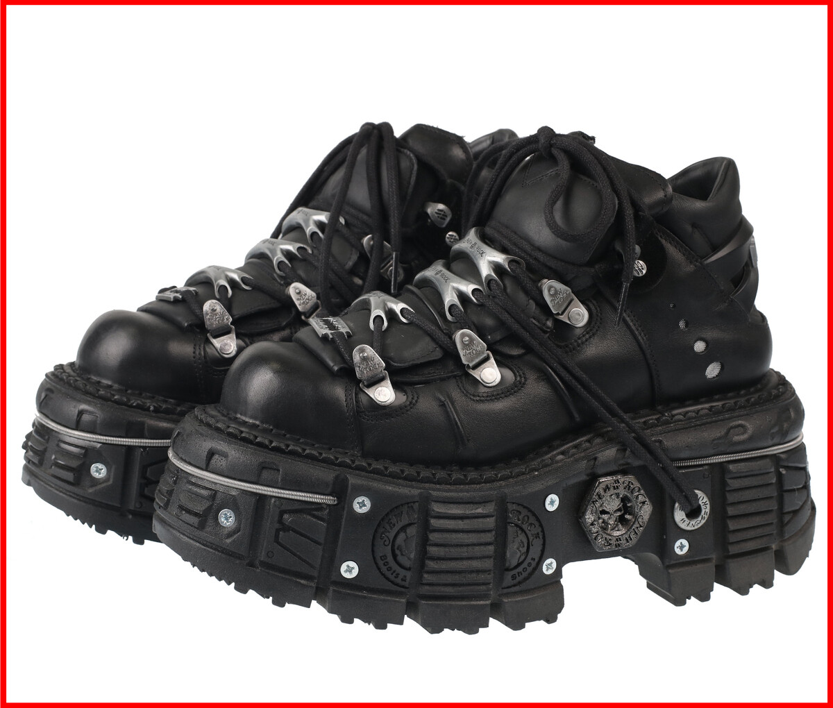 boty NEW ROCK - ITALI NEGRO - POŠKOZENÉ 41