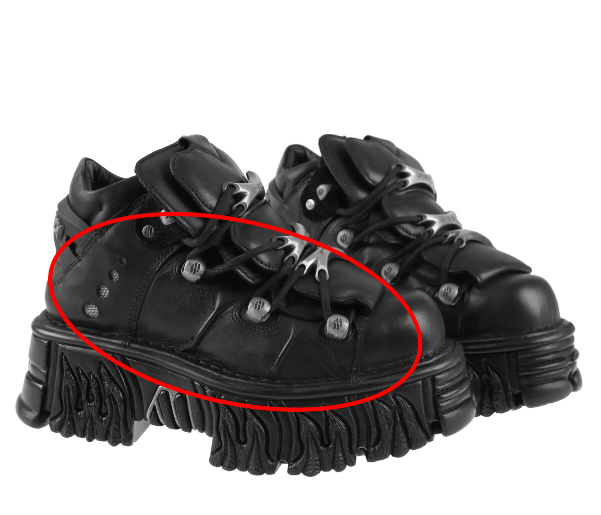 boty NEW ROCK - ITALI NEGRO, NOMADA NEGRO, FIRE NEGRO - POŠKOZENÉ 40