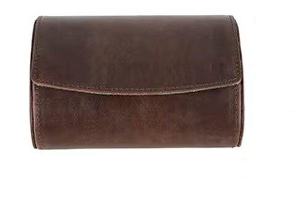 Kožené cestovní pouzdro Helveti (pro 2 hodinky - tmavě hnědé)