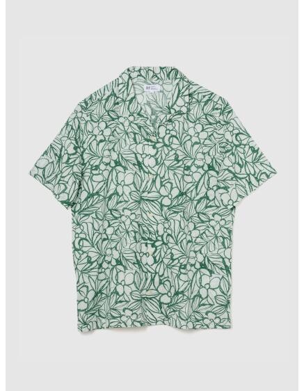 Lněná košile s krátkým rukávem