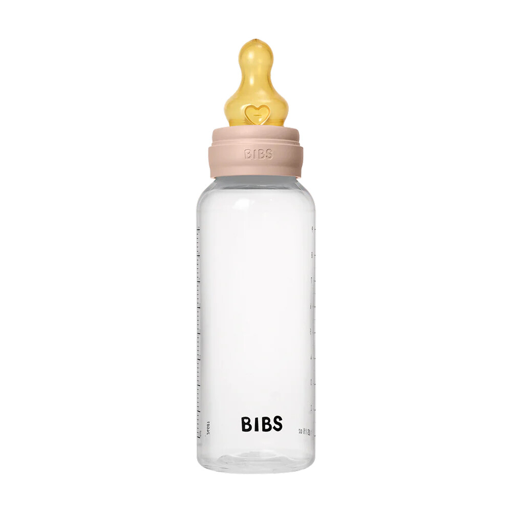 BIBS Láhev antikoliková 270ml, kaučuková savička, blush