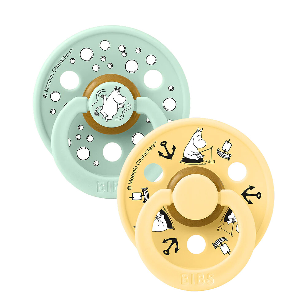 BIBS Dudlíky MOOMIN Colour Sailing Nordic Mint Mix velikost 1, příř. kaučuk 2ks
