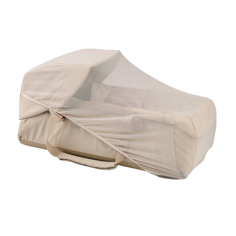 Voksi Carry Me Canopy and Mosquito Net seashell sand, stříška pro přenosné lůžko s moskytiérou