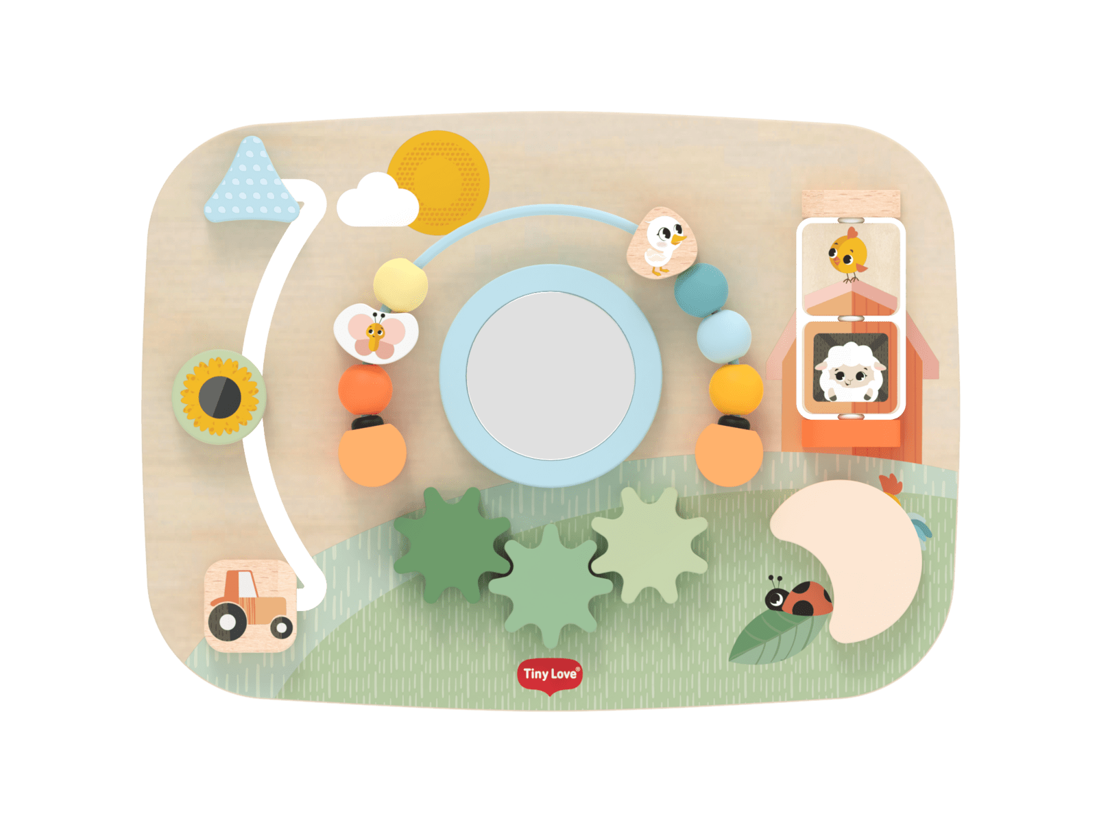 Tiny Love Pult s aktivitami dřevěný Farmers Funday