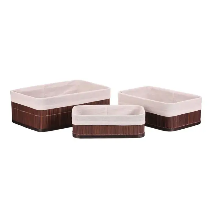 Autronic Sada bambusových košíků 3 ks DB2003 BRN