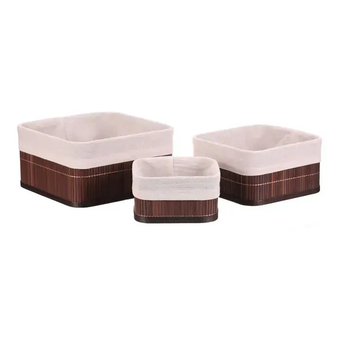 Autronic Sada bambusových košíků 3 ks DB2004 BRN