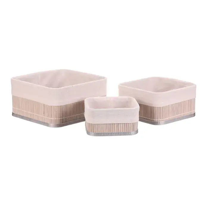 Autronic Sada bambusových košíků 3 ks DB2004 GREY