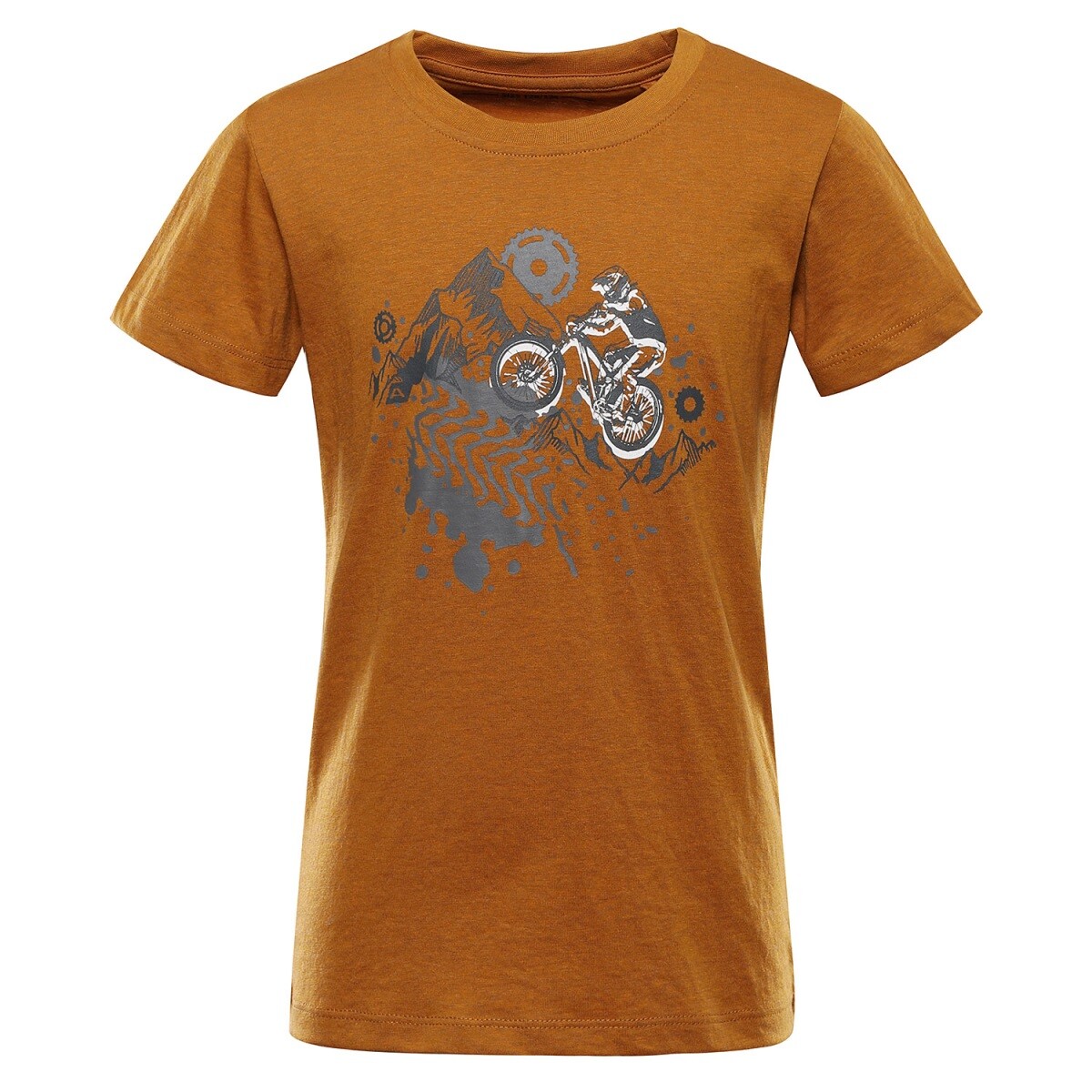 Dětské triko z nemačkavého materiálu alpine pro bigero 2 oranžová 104-110