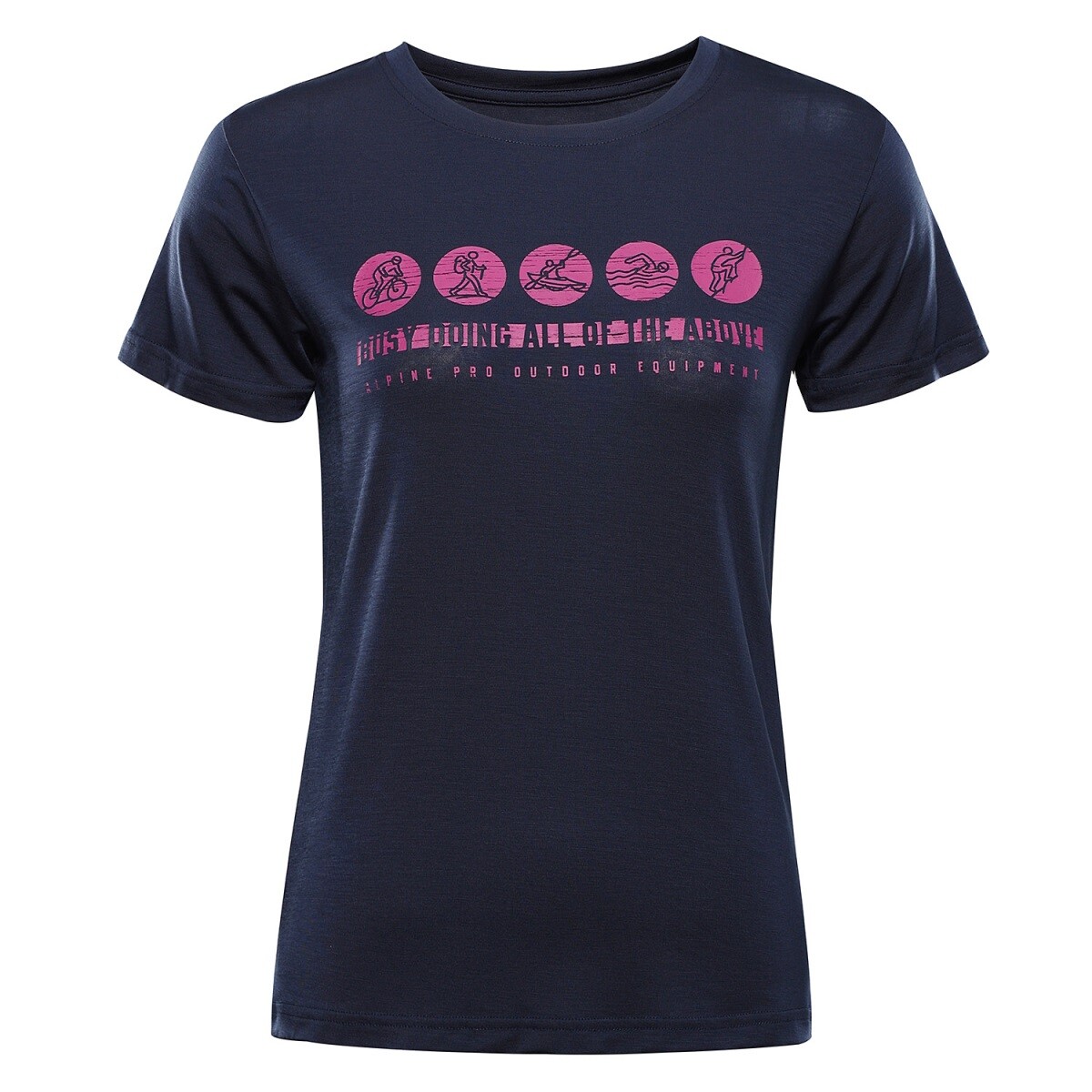 Dámské funkční triko s antibakteriální úpravou alpine pro lyora modrá s