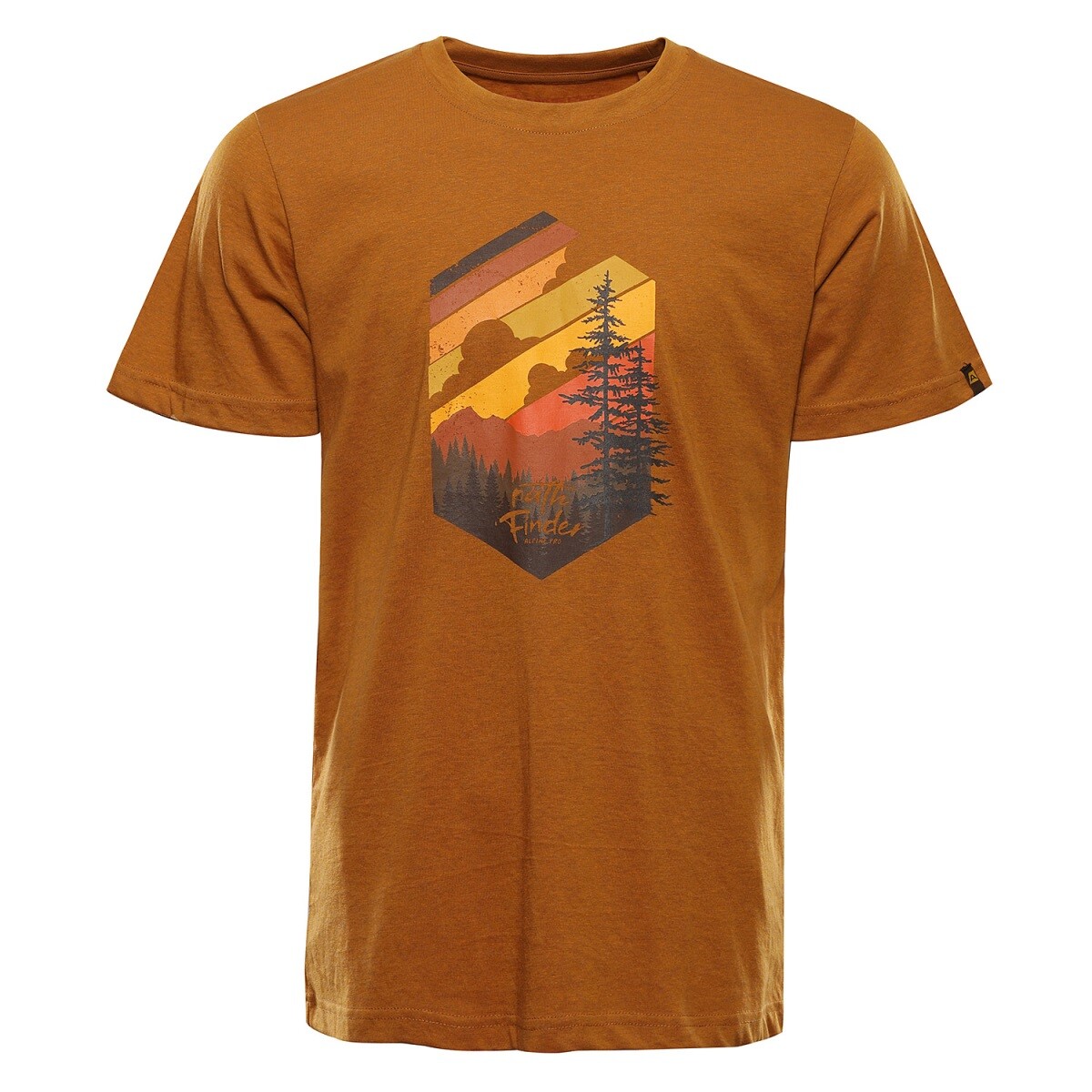 Pánské triko z nemačkavého materiálu alpine pro noger oranžová s