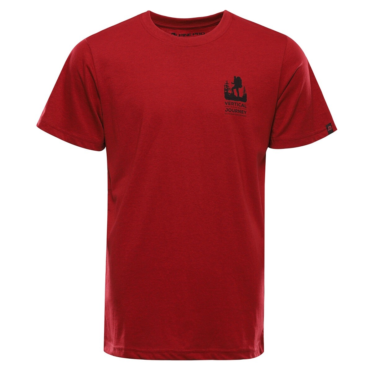 Pánské triko z nemačkavého materiálu alpine pro noger červená xs