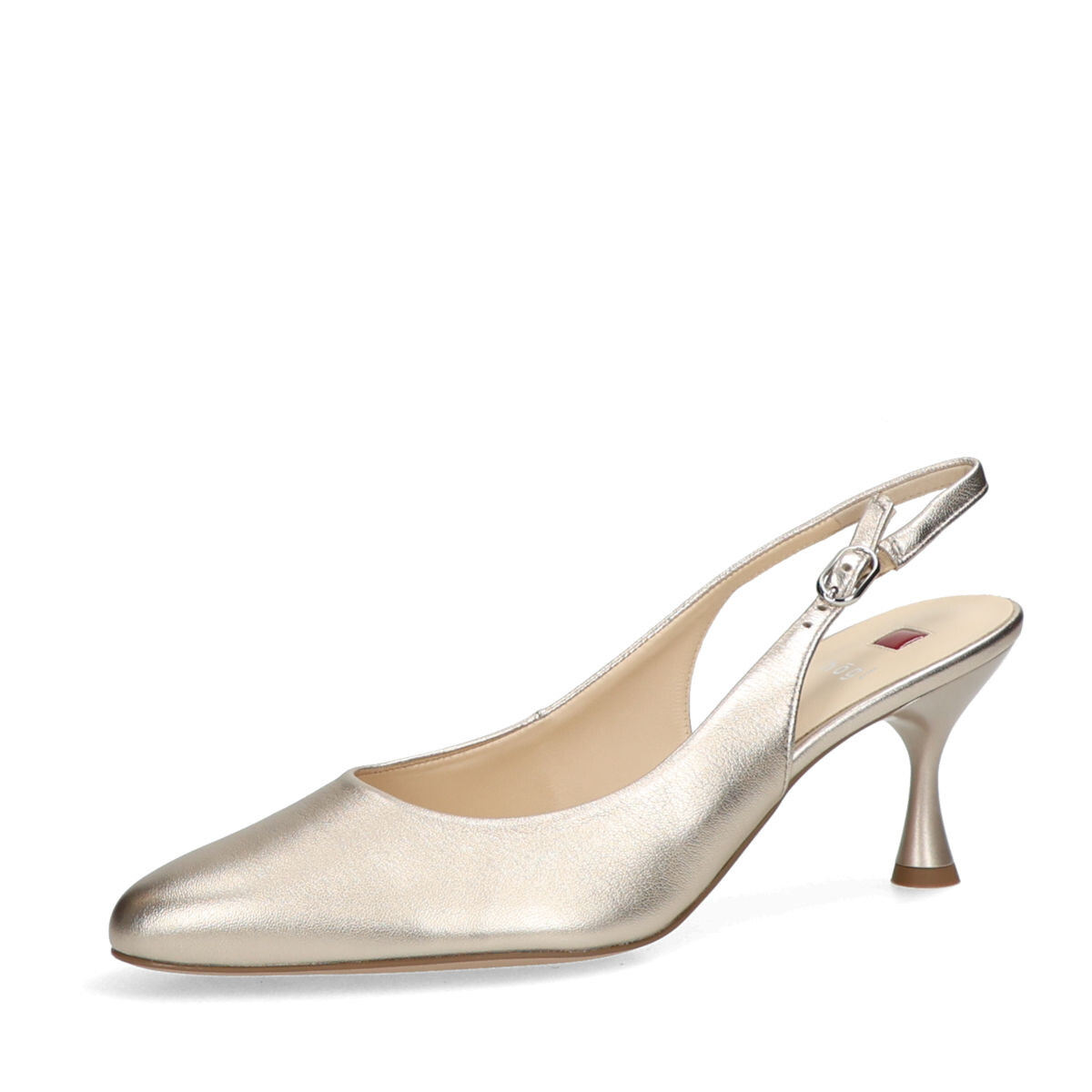 Högl dámské kožené lodičky s otevřenou patou - zlaté - 37