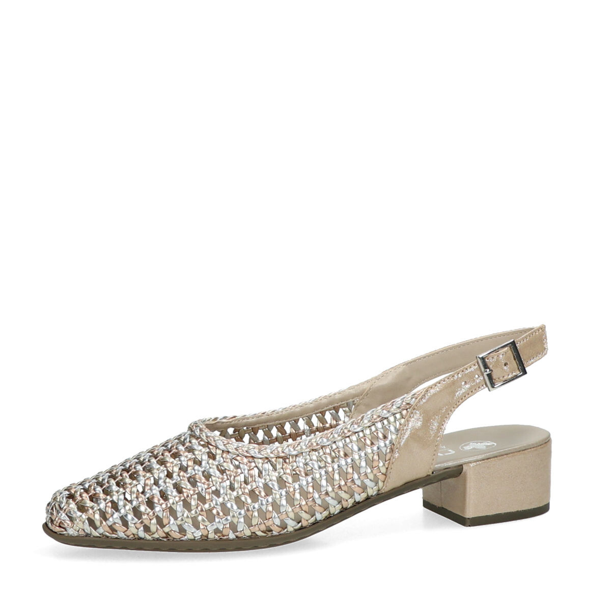 Rieker dámské stylové lodičky s otevřenou patou - stříbrné - 36