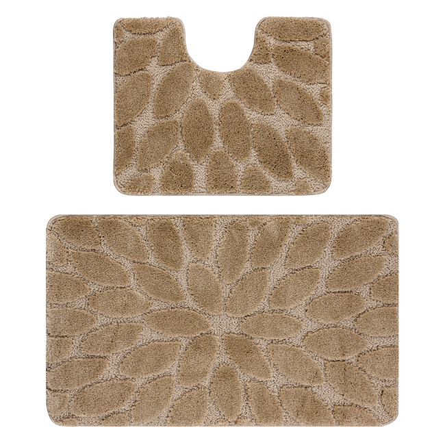 Sada koupelnových koberečků SUPREME STONES kamínky, béžová