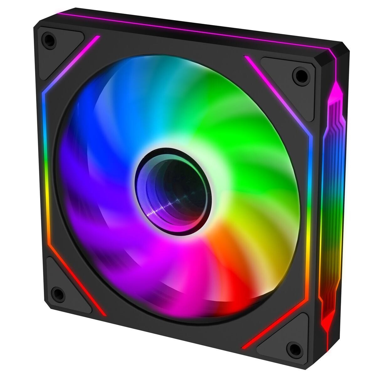 EVOLVEO 120UX-M, ventilátor, 120mm, 4pin molex, ARGB, master, černý 120UX-M-ARGB-BK