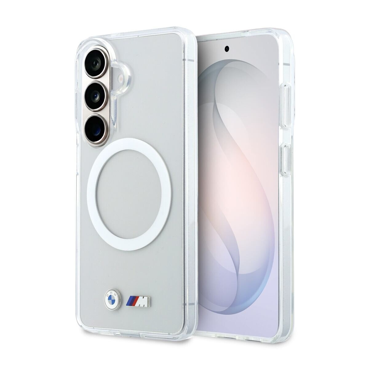 BMW M IML Metal Logo Magnetic Zadní Kryt pro Samsung Galaxy S26 Transparent BMHMS26S25HSMLKT