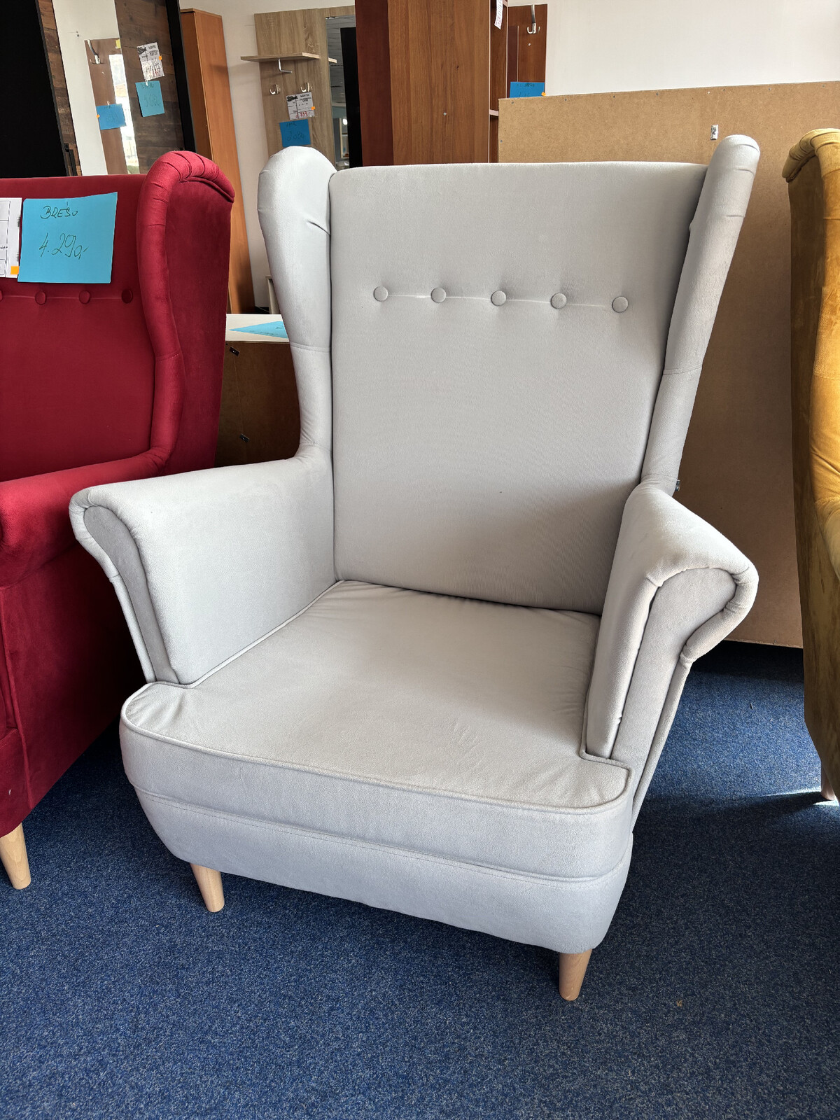 Křeslo Breso - Šedá látka