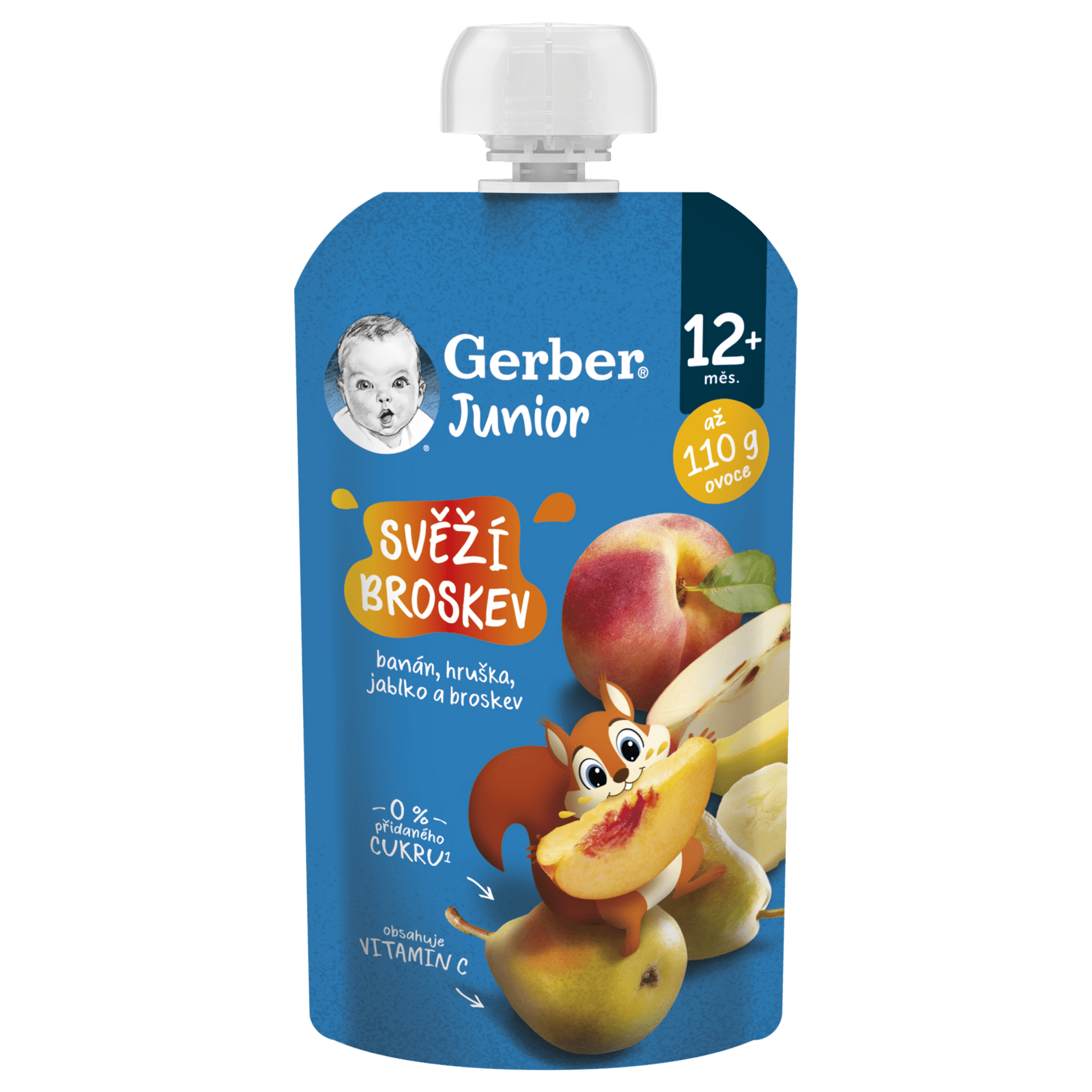 GERBER Junior kapsička Svěží broskev 110 g