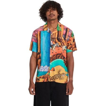 Košile Volcom Fa Mickey Mason S/S - Oranžová - L