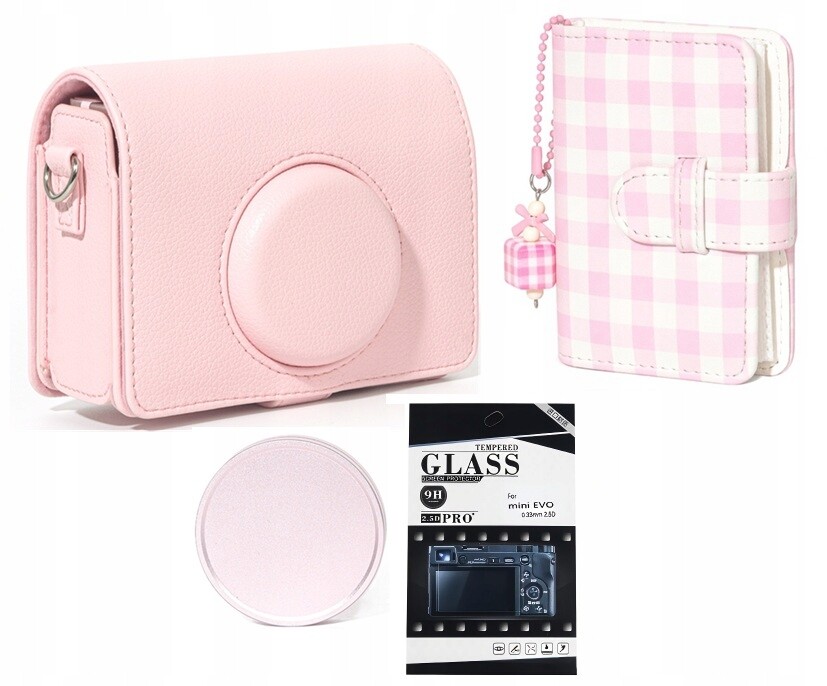 Sada 4v1 Pouzdro Pouzdro Kryt LCD Album Víčko pro Fuji Instax Mini Evo