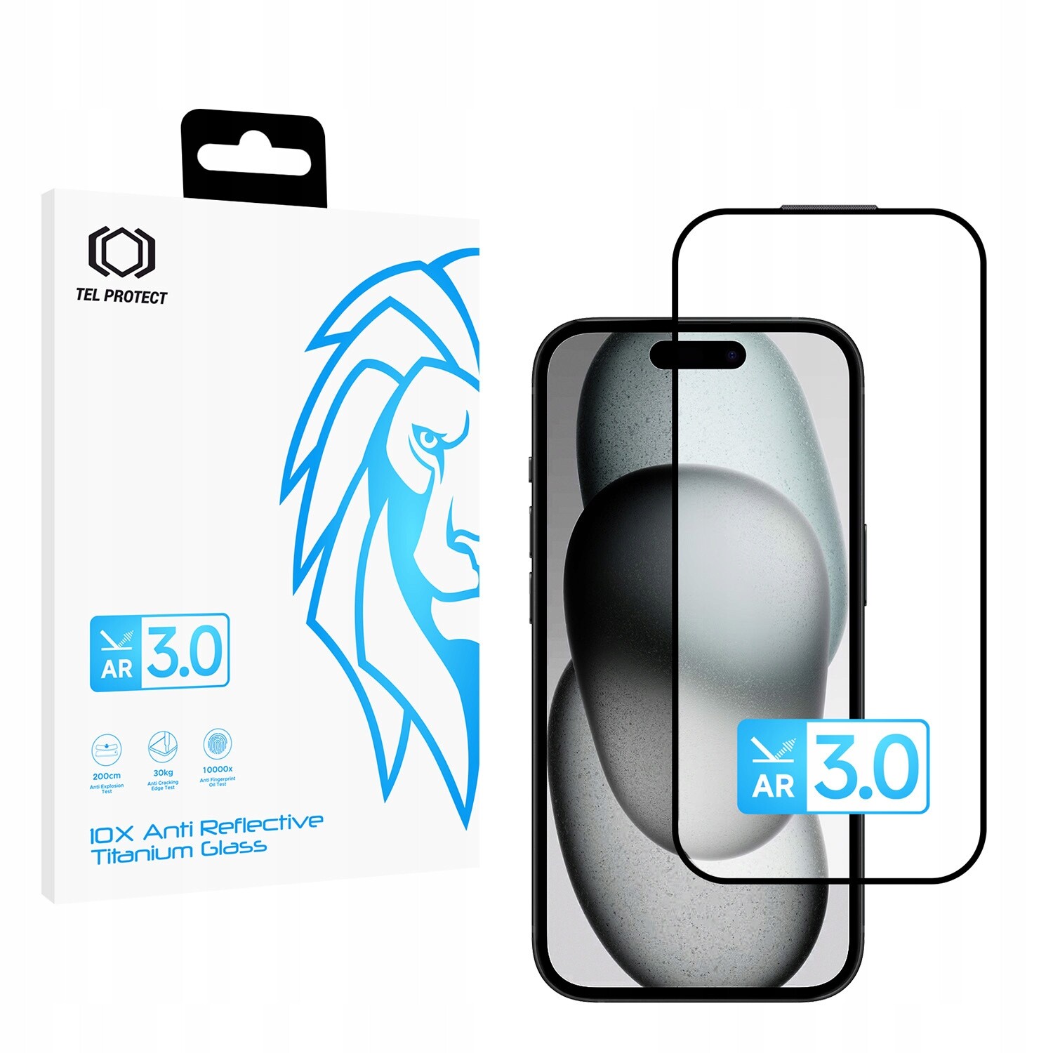 Tvrzené sklo 10X Ar 3.0 Antireflective Titanium Glass pro iPhone 15