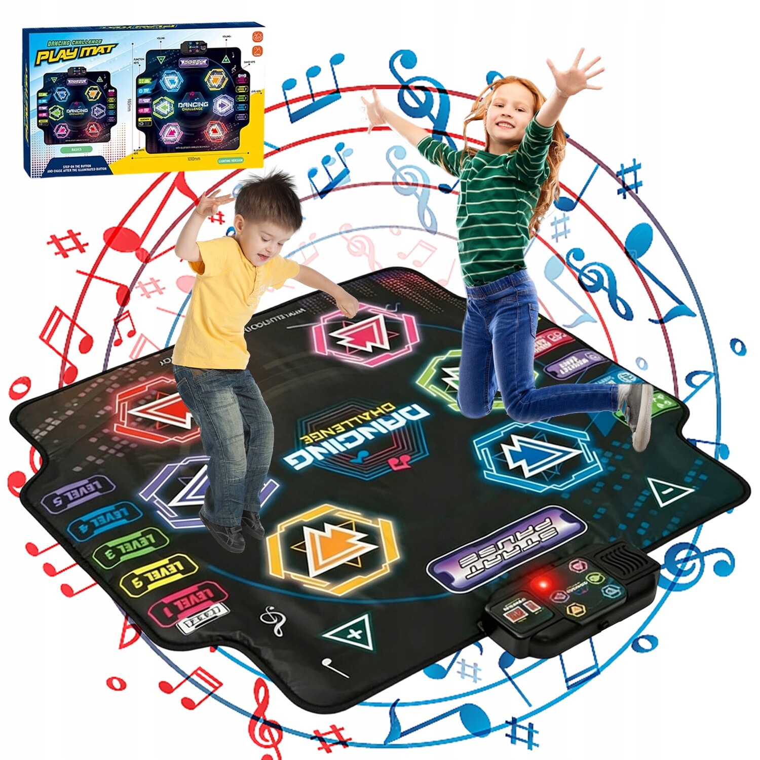 Led Taneční Podložka 5V1 Pro Děti, Bluetooth, Interaktivní Vzdělávací Hra