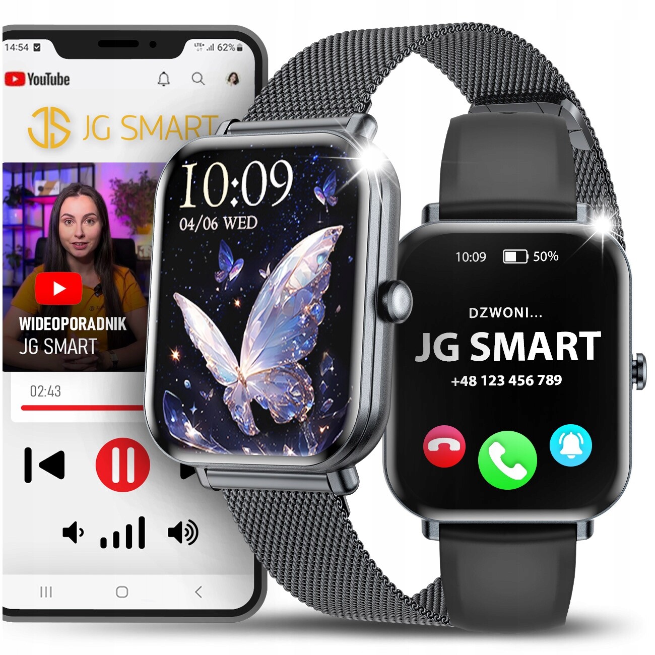 Chytré Hodinky Hodinky Menu Pl Pro ženy 2 řemínky Upozornění na hovory