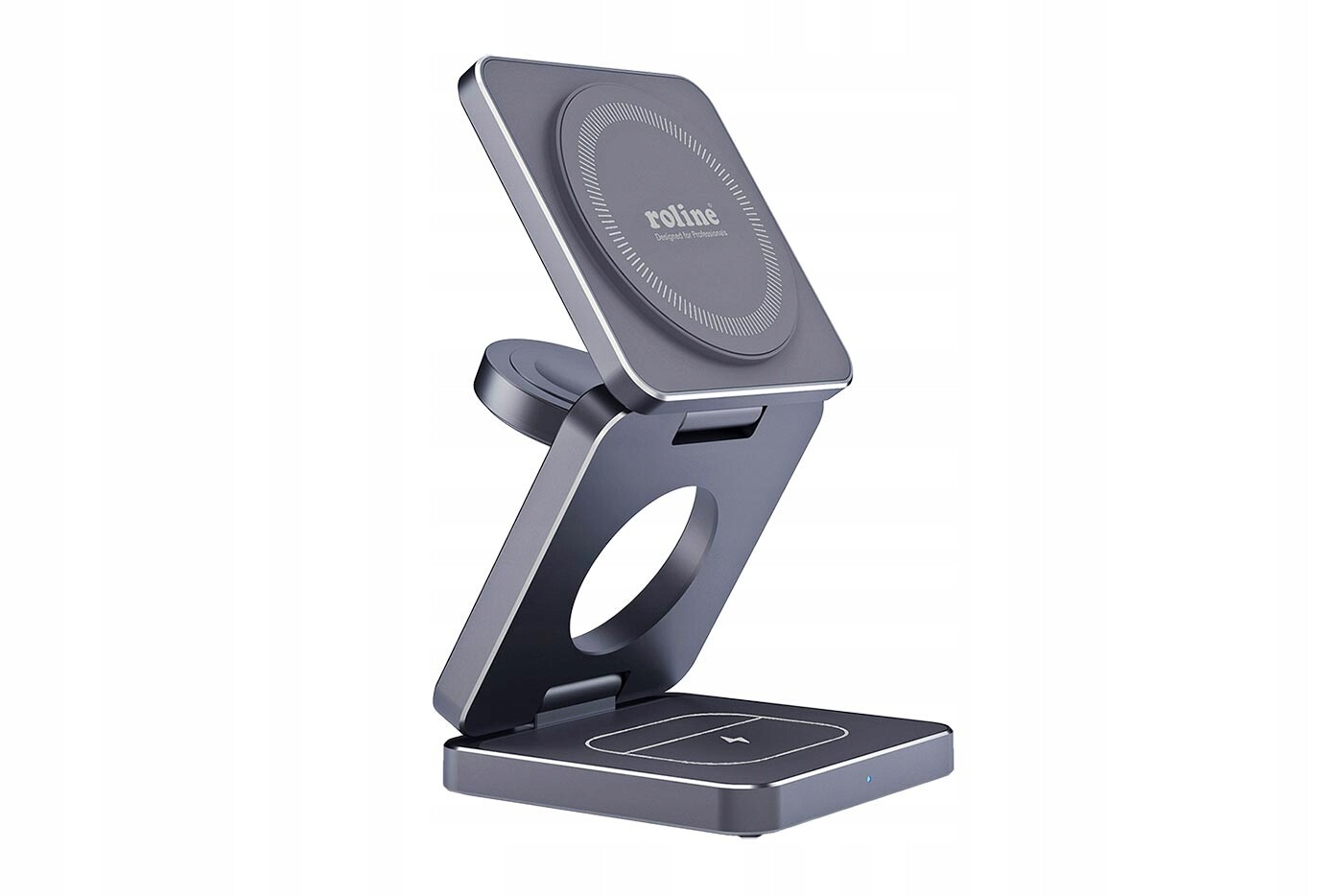 Roline Skládací bezdrátová nabíjecí stanice pro Samsung, šedá