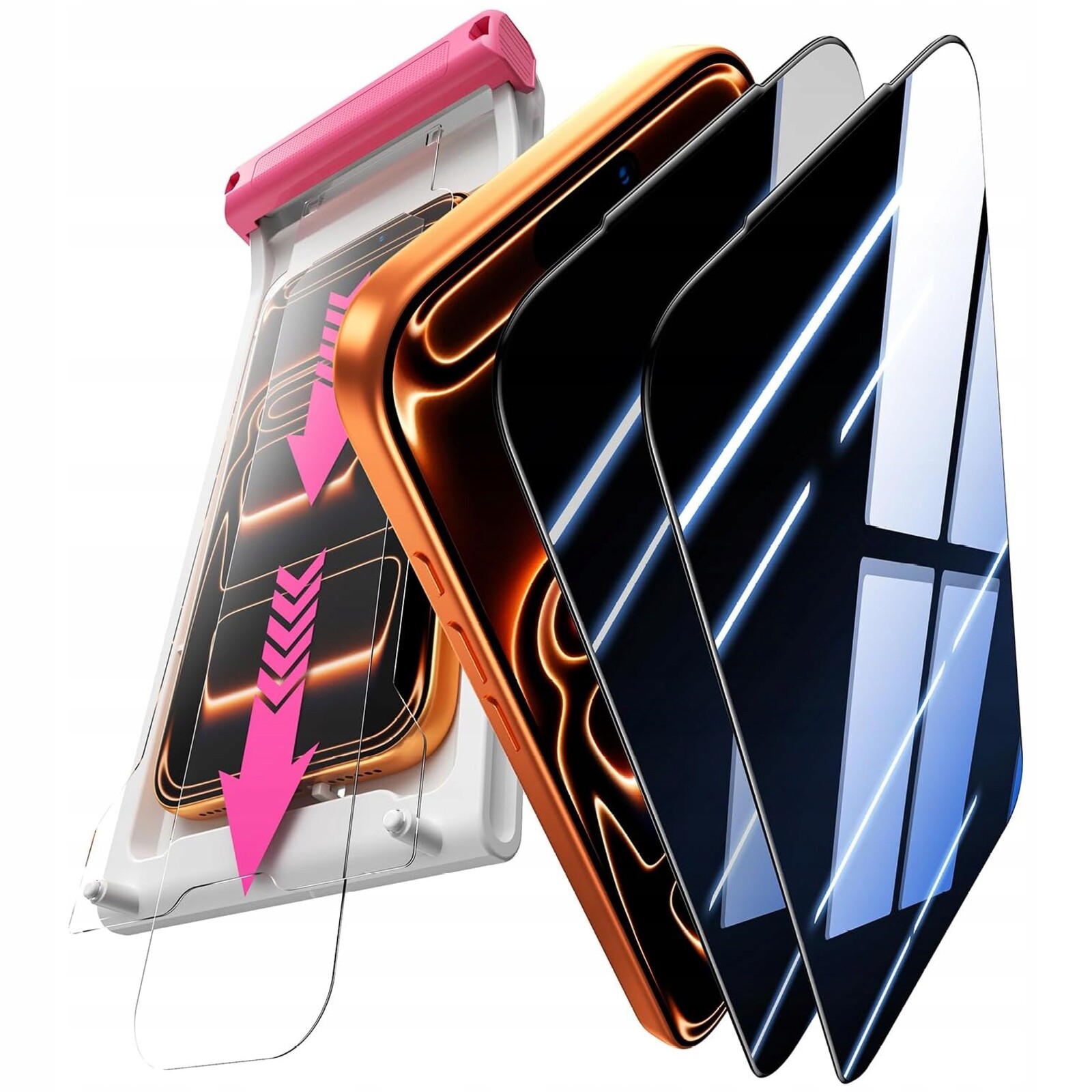 2x Tvrzené Sklo Pro Iphone 17 Pro Max S Privátním Filtrem S Aplikátorem Hoerrye