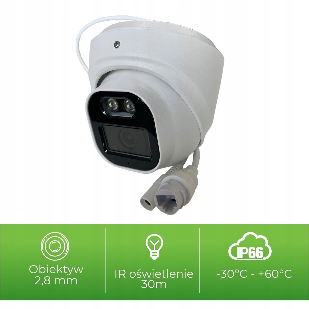 Ip kamera 4 Mp venkovní Onvif PoE FullColor Ir Mia DS-I400 2.8mm Cctv