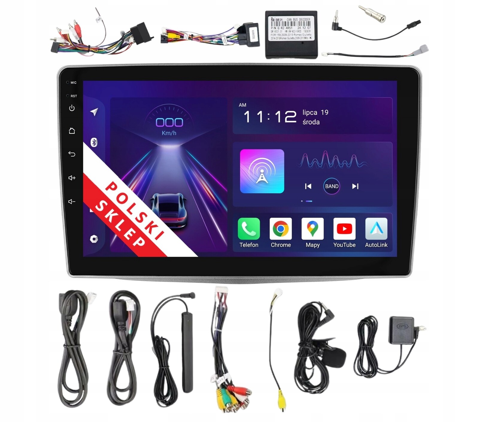 Rádio 2DIN Navigace Android Alfa Romeo Mito 8/256 Gb Lte Dsp Carplay