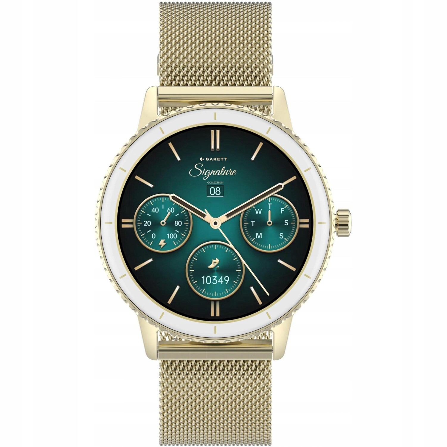 Chytré Hodinky Dámské Garett 5904238485057 zlatý náramek