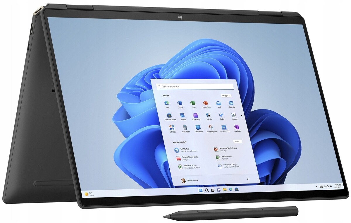 2v1 Hp Spectre 16 x360 Oled 120Hz Intel Ultra 7 155H 32GB RTX4050 Win11 Pen