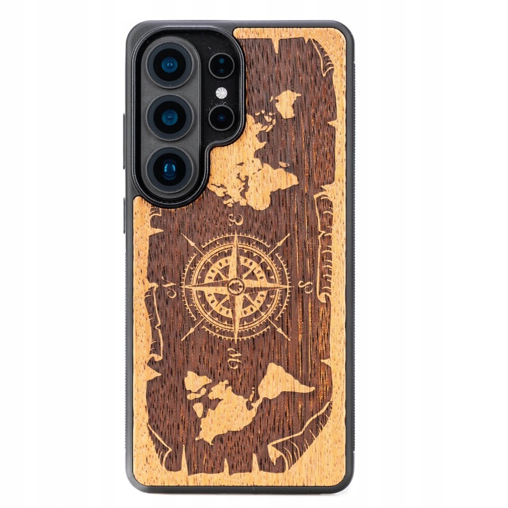 Dřevěné Pouzdro Bewood pro Samsung Galaxy S26 Ultra Růže Větrů Merbau