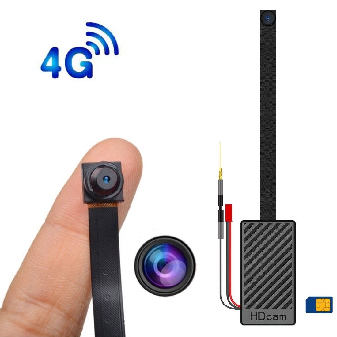 Mini Špionážní Kamera Mikro Modul Ip Full Hd Skrytá Detekce 4G Lte Sim