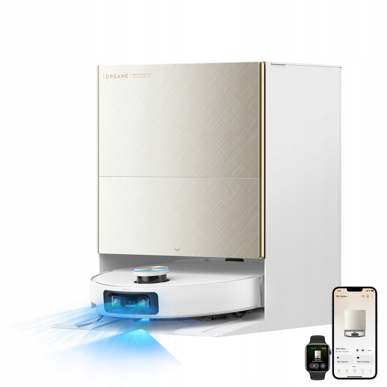 Uklízecí robot Dreame X60 Ultra, bílý