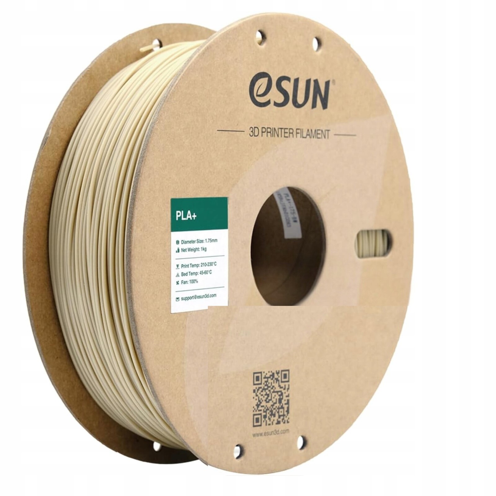 Filament pro 3D tiskárny Pla+ eSUN 1.75 mm Slonová kost 1000 g