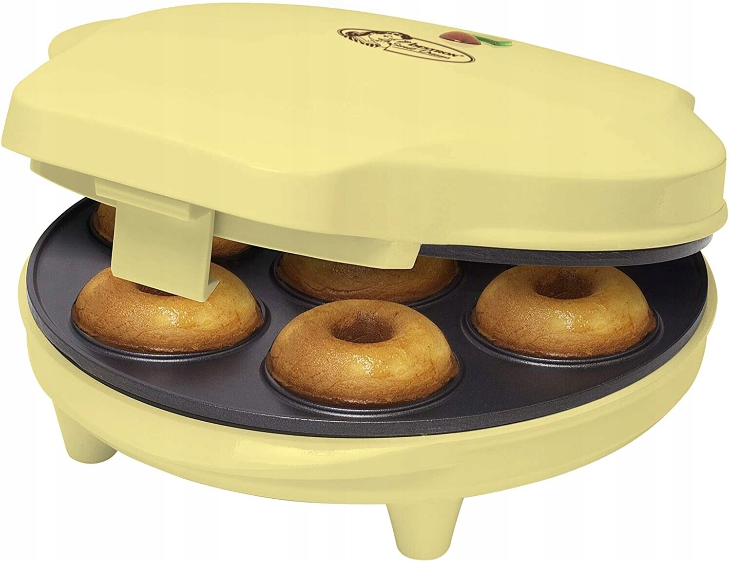 Přístroj na donuty Bestron Sweet Dreams žlutý/zlatý 700 W, na 7 donutů