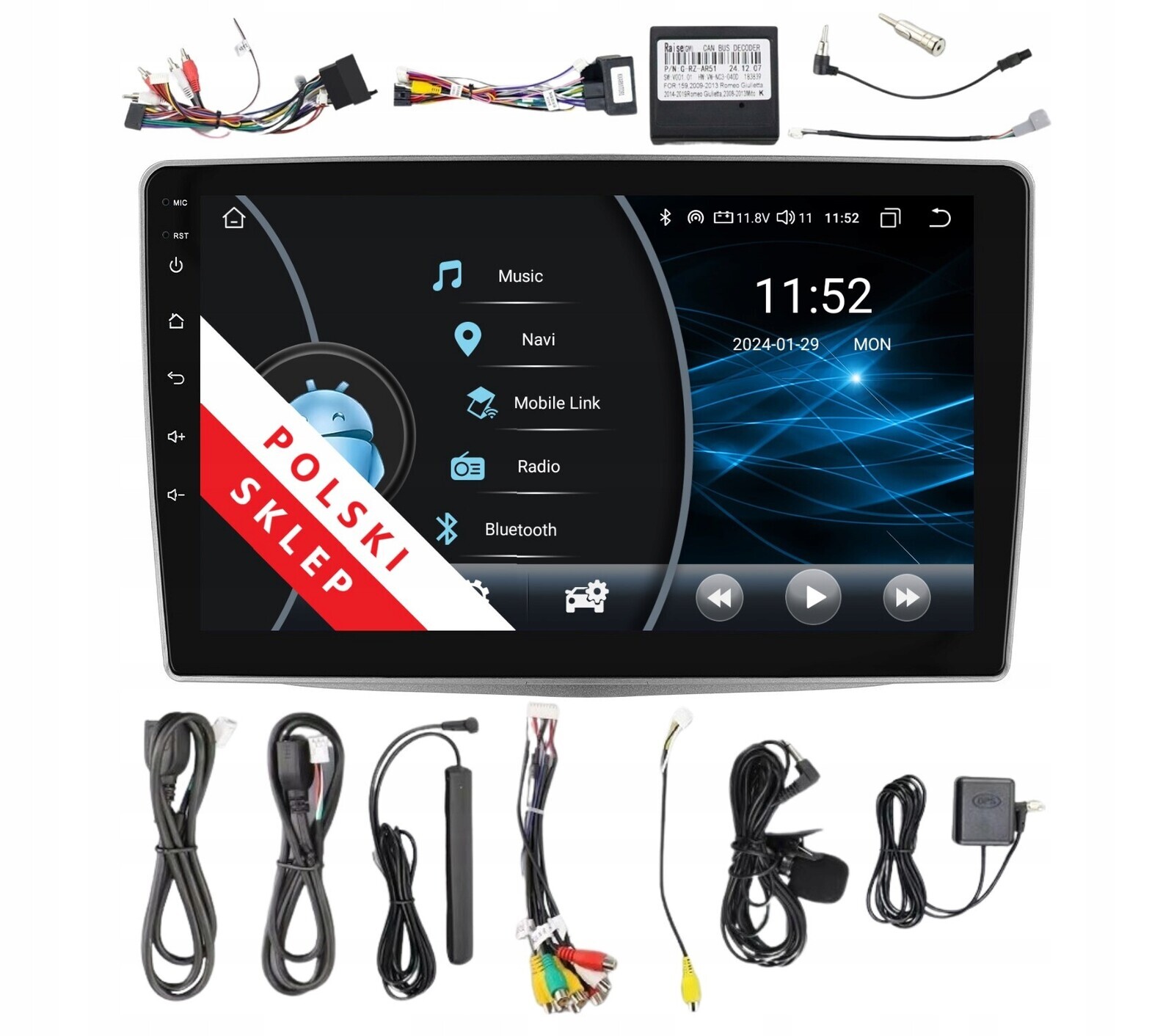 Rádio 2DIN Navigace Android Alfa Romeo Mito 2/32 Gb Lte Dsp Carplay