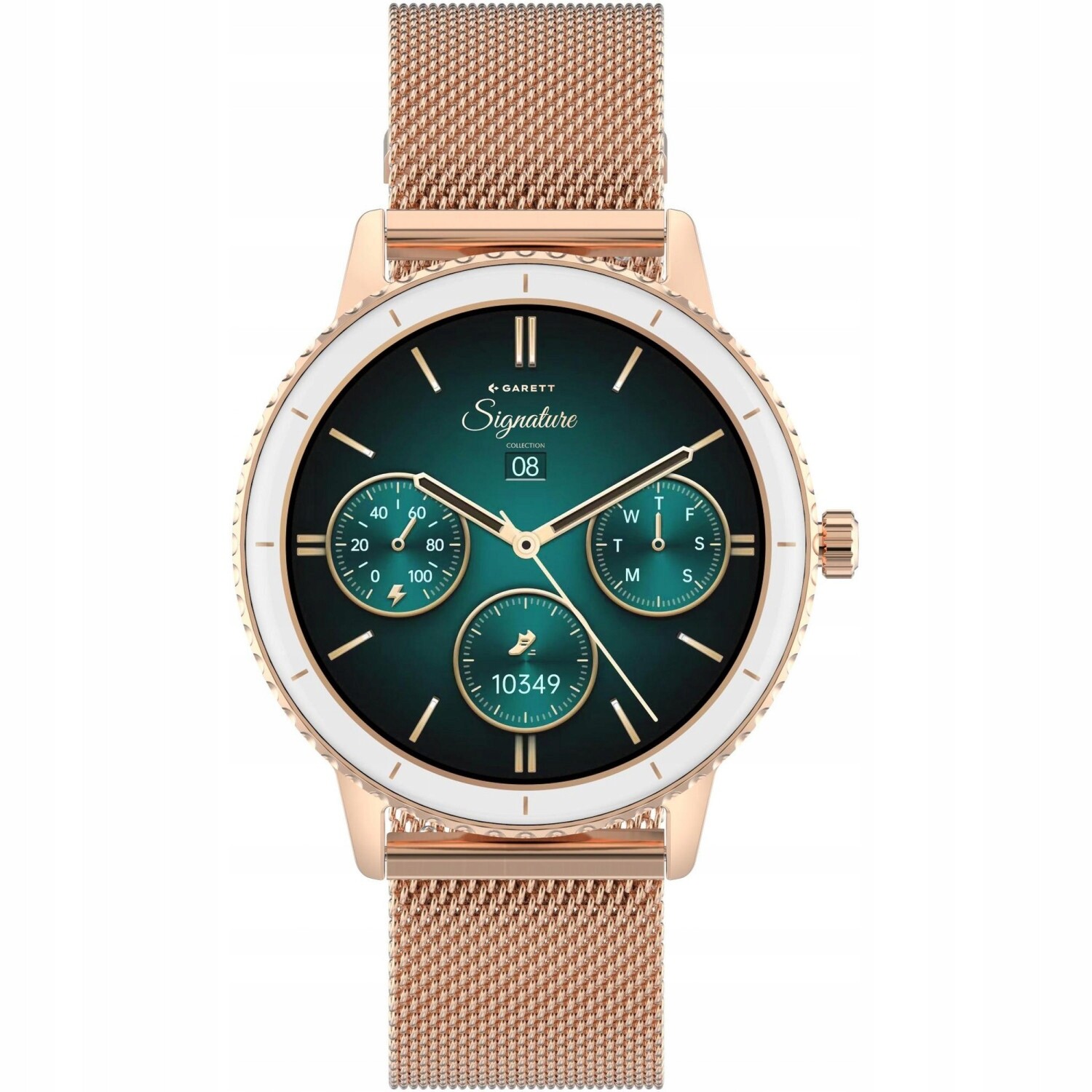 Chytré Hodinky Dámské Garett 5904238485064 růžové zlato náramek