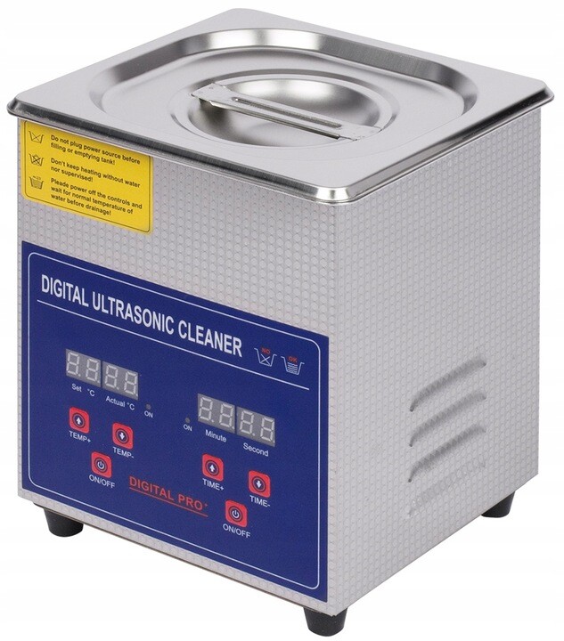 Digitální ultrazvuková myčka 2L, vyhřívaná vana na mytí šperků a dalších věcí