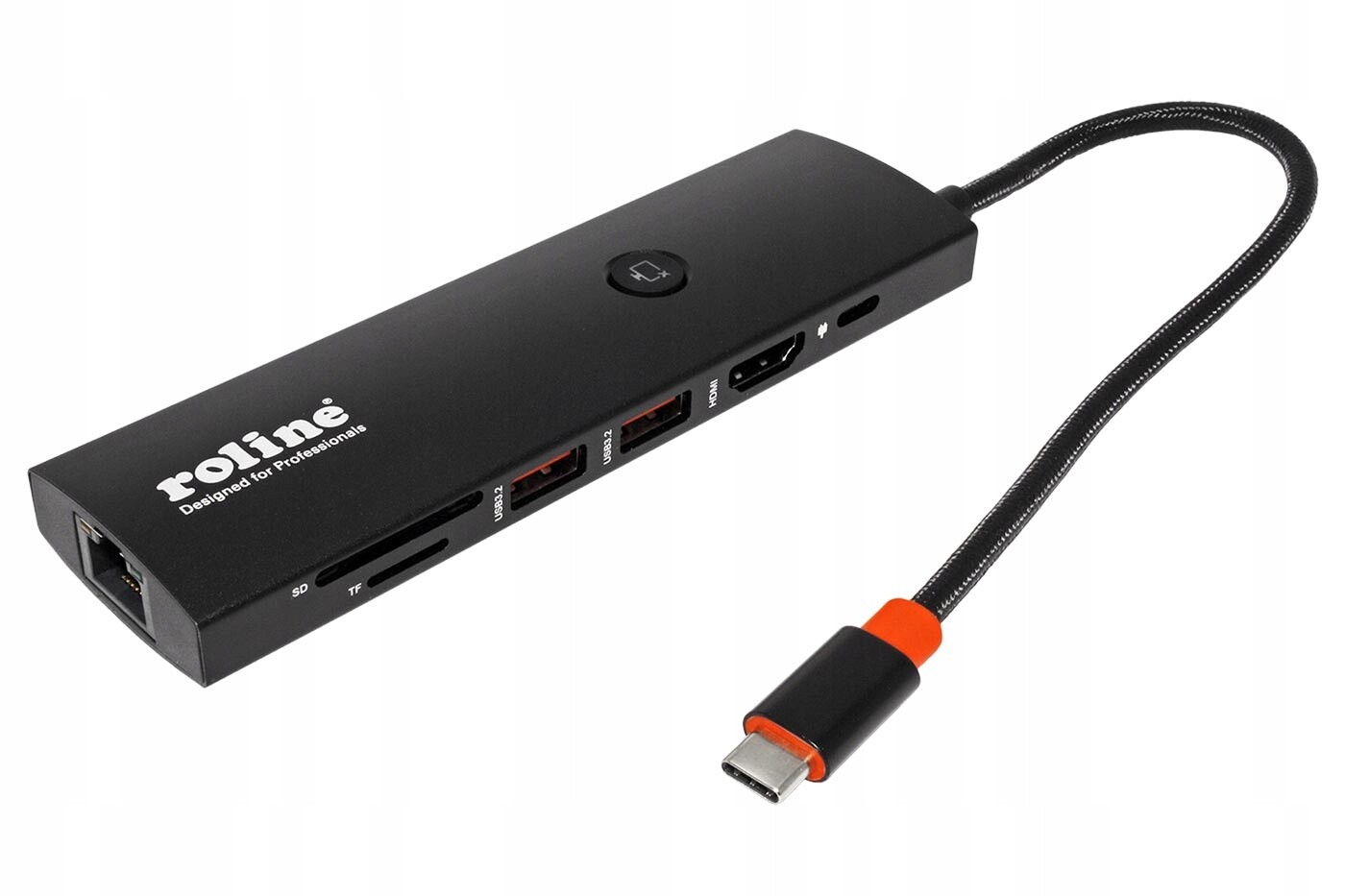 Roline Adaptér Usb C(M)-> Hdmi A(F)(4K@60), Lan, Usb A 10Gbps, microSD, Pd
