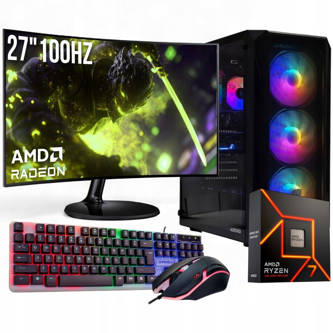 Herní Set Leviathan R7 9800X3D/32GB/RX9060XT/1TB SSD/W11/27