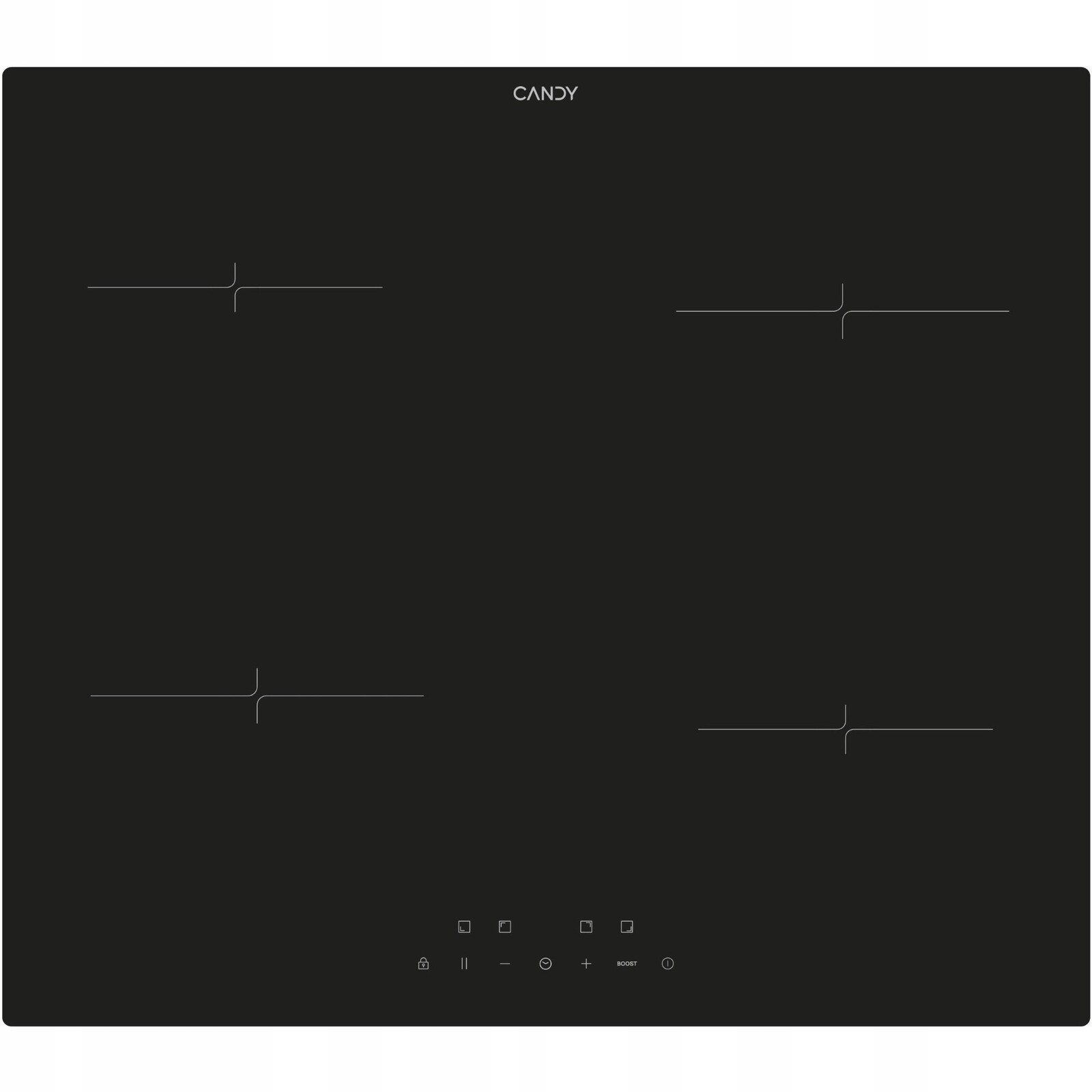 Indukční varná deska Candy CI642CA 60 cm 4 pole 9 úrovní Booster Timer černá