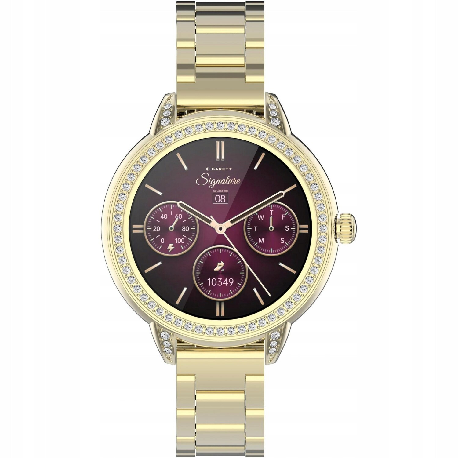 Chytré Hodinky Dámské Garett 5904238485095 zlatý náramek