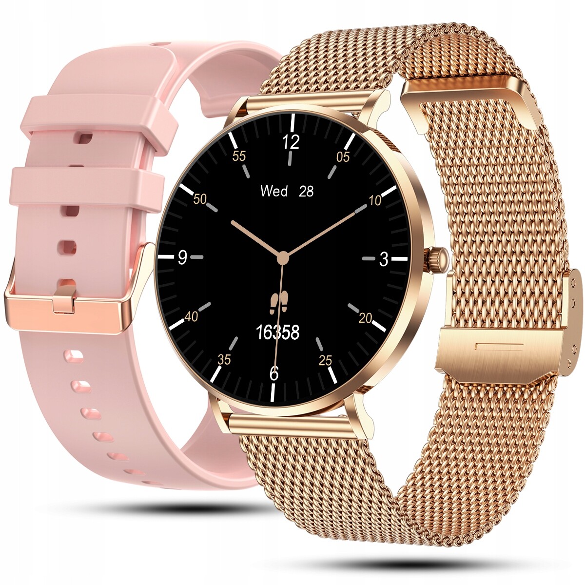 Chytré Hodinky Dámské Polské Menu Hovorů Tlak Srdeční Frekvence Amoled Slim