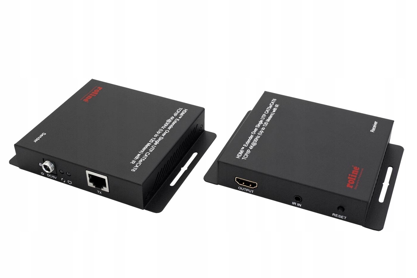 Roline Prodlužovací adaptér Hdmi Ir přes Ip, 4K@30Hz, 120m